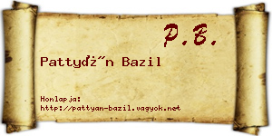 Pattyán Bazil névjegykártya